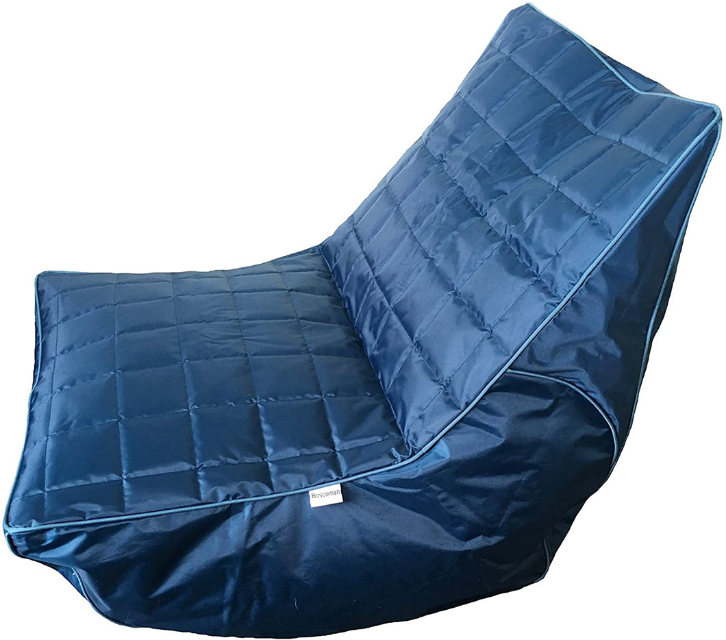 Boscoman - Adult Cory Lounger Beanbag Chair - Navy/Teal - COVER ONLY