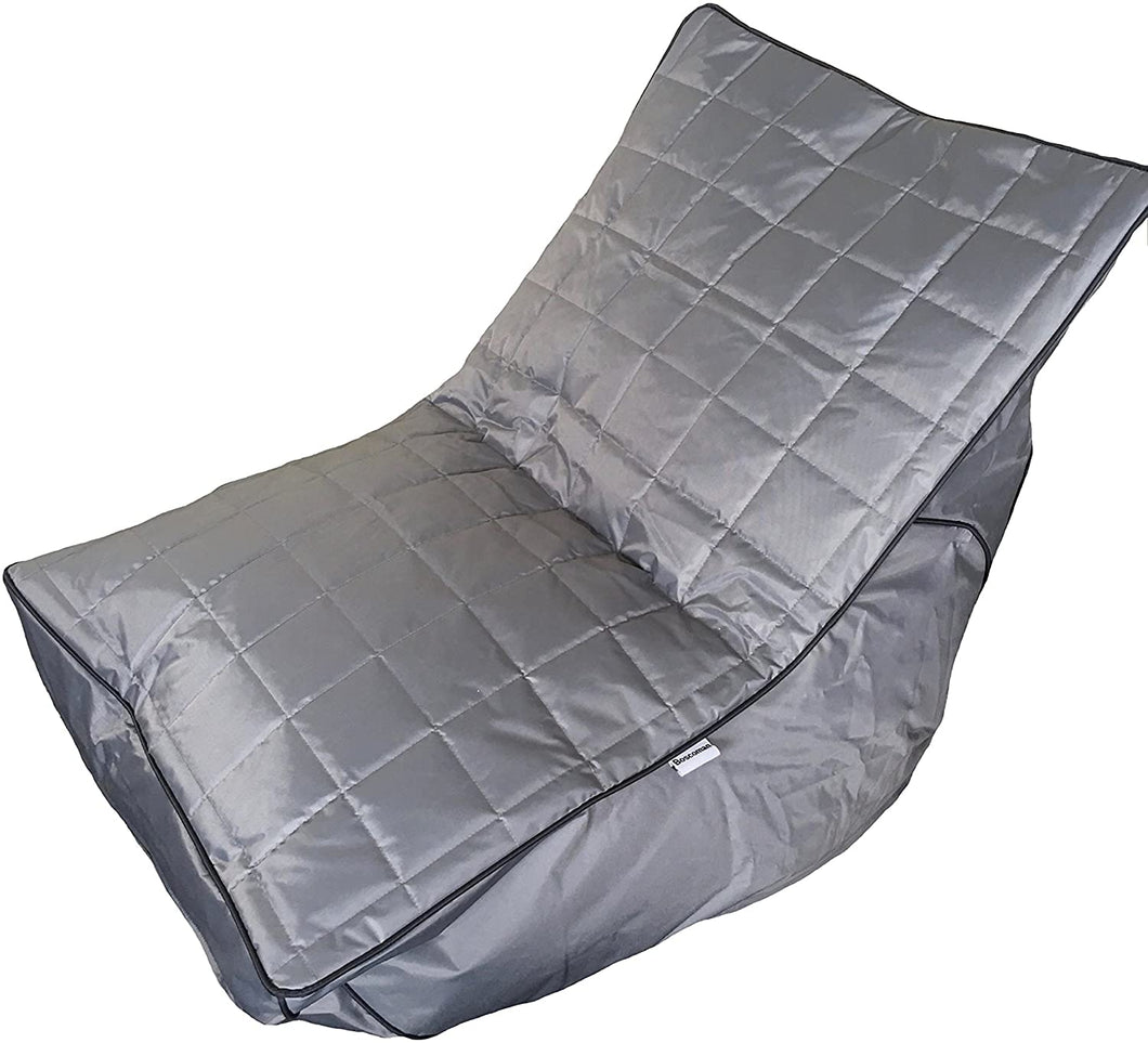 Boscoman - Adult Cory Lounger Beanbag Chair - Grey - COVER ONLY