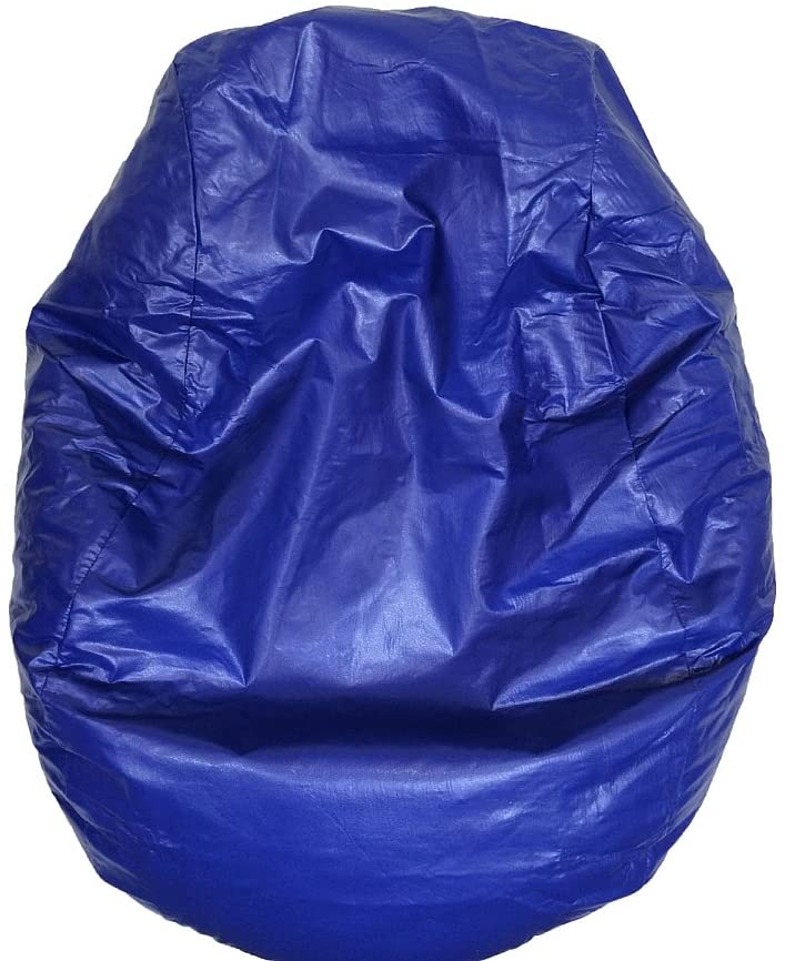 Boscoman - Adult Fun Teardrop Vinyl Beanbag Chair - Blue - COVER ONLY