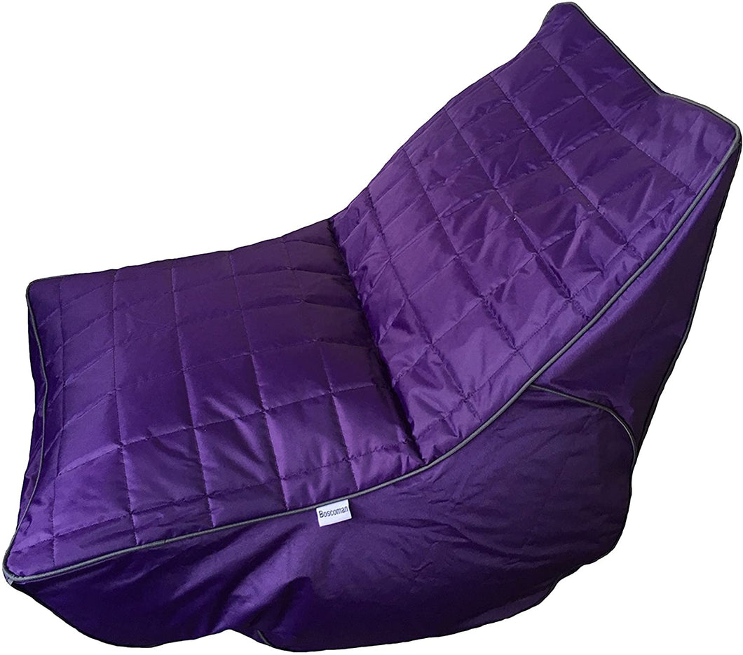 Boscoman - Adult Cory Lounger Beanbag Chair - Purple - COVER ONLY