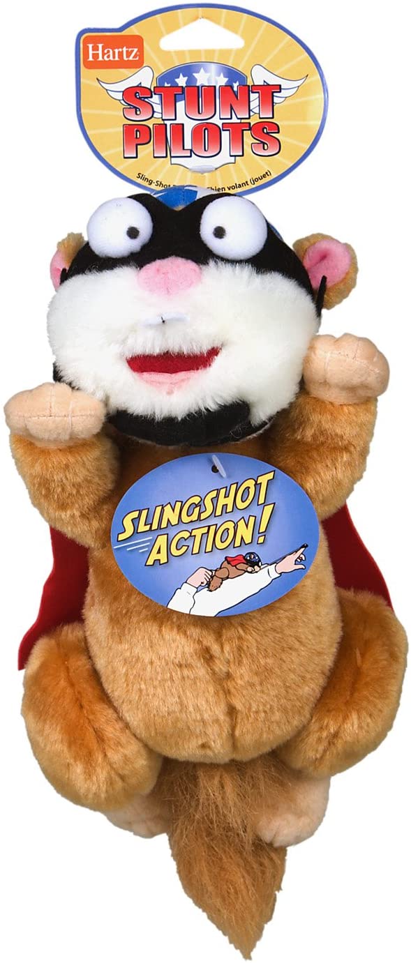 Hartz Stunt Pilots Plush Squirrel Dog Toy