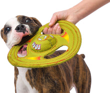 Load image into Gallery viewer, Hartz Tuff Stuff Toss Around Plush Frisbee Flyer Dog Toy - Medium/Large
