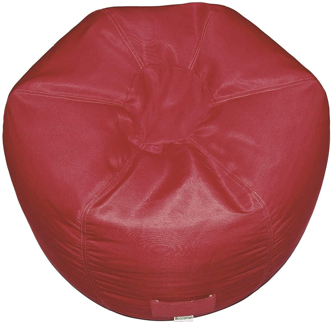 Boscoman - Teen Solid Cotton Beanbag Chair - Red - COVER ONLY