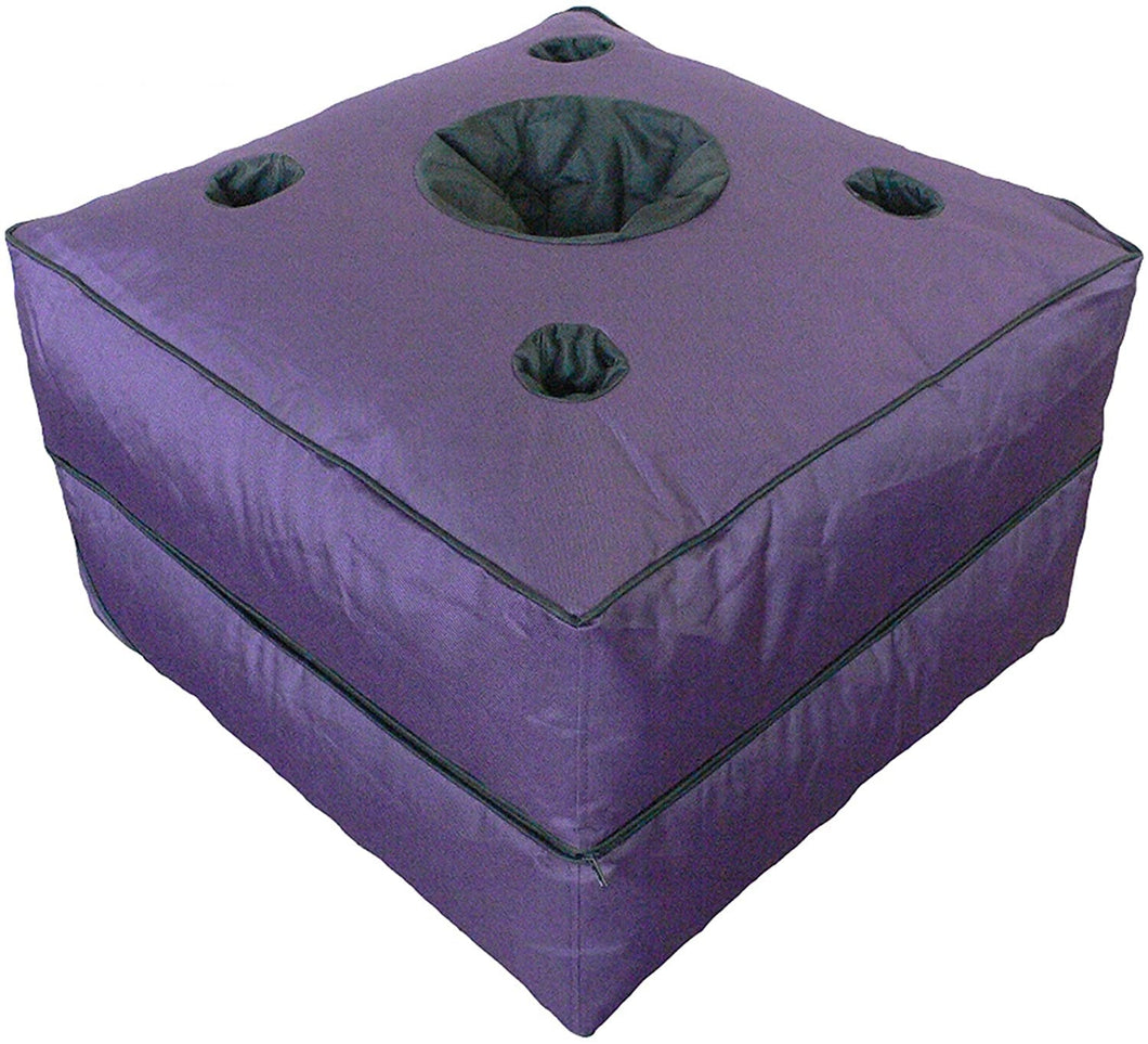 Jumbo Napa Outdoor Ottoman w/Cup & Bottle Holder - Purple - COVER ONLY