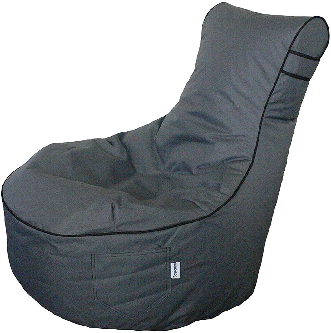 Boscoman - Jumbo Fresno Outdoor Lounger with Storage Pocket - Grey - COVER ONLY