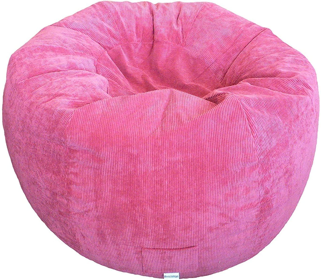 Jumbo Corduroy Round Beanbag Chair - Red - COVER ONLY
