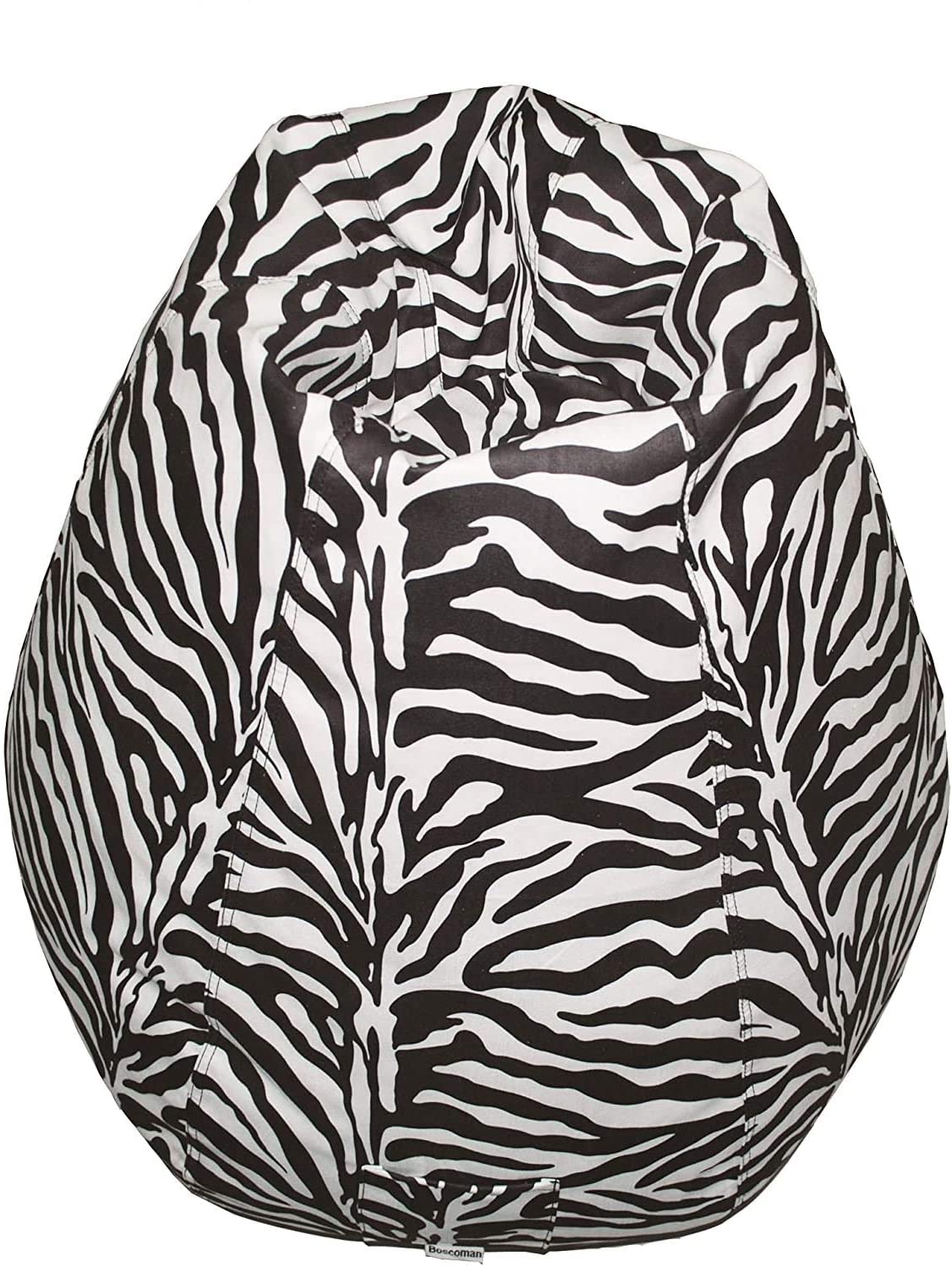 Boscoman - Teen Pearshaped Animal Print Zebra Beanbag Chair - COVER ON –  Jansonic Ltd., image size:1126x1498