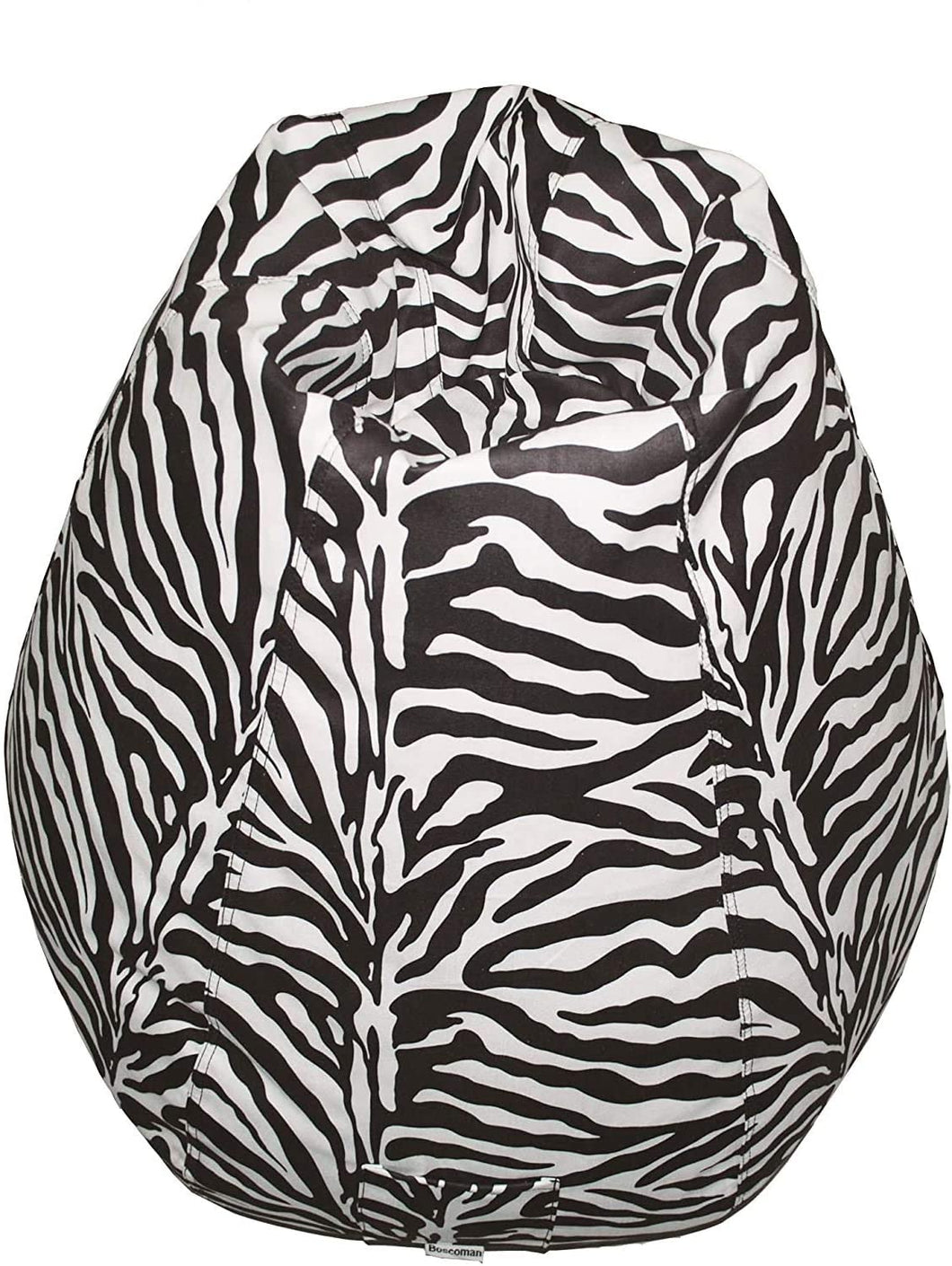 Boscoman - Teen Pearshaped Animal Print Zebra Beanbag Chair - COVER ONLY